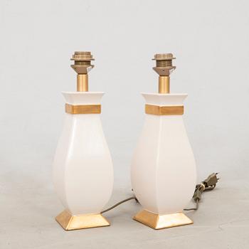 Table lamps, a pair, le Dauphine, France, late 20th century.