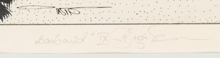 Indrek Tegelmann, mixed media on paper, a set of two, signed and unclearly dated.
