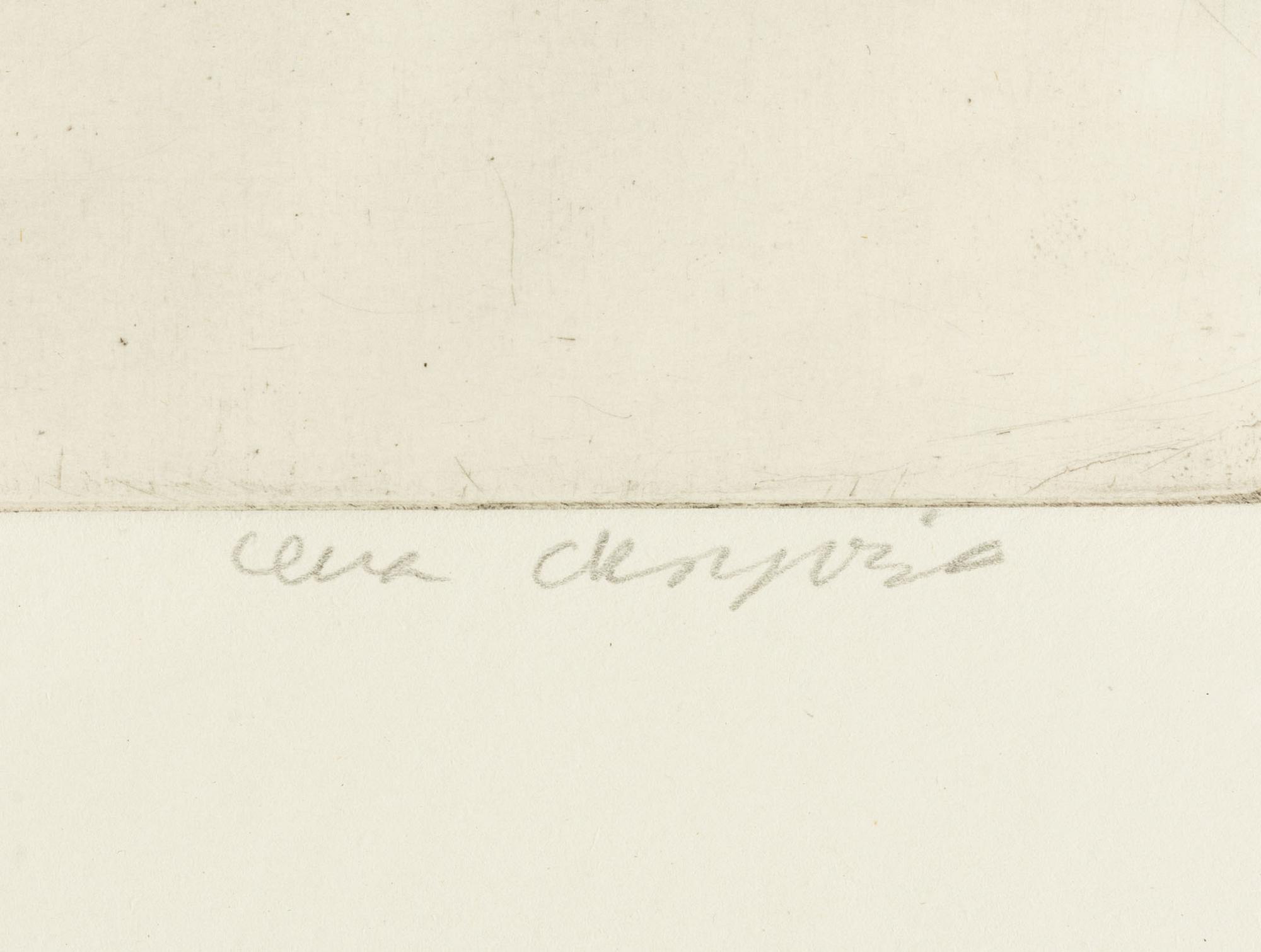 Lena Cronqvist, drypoint etching, signed.