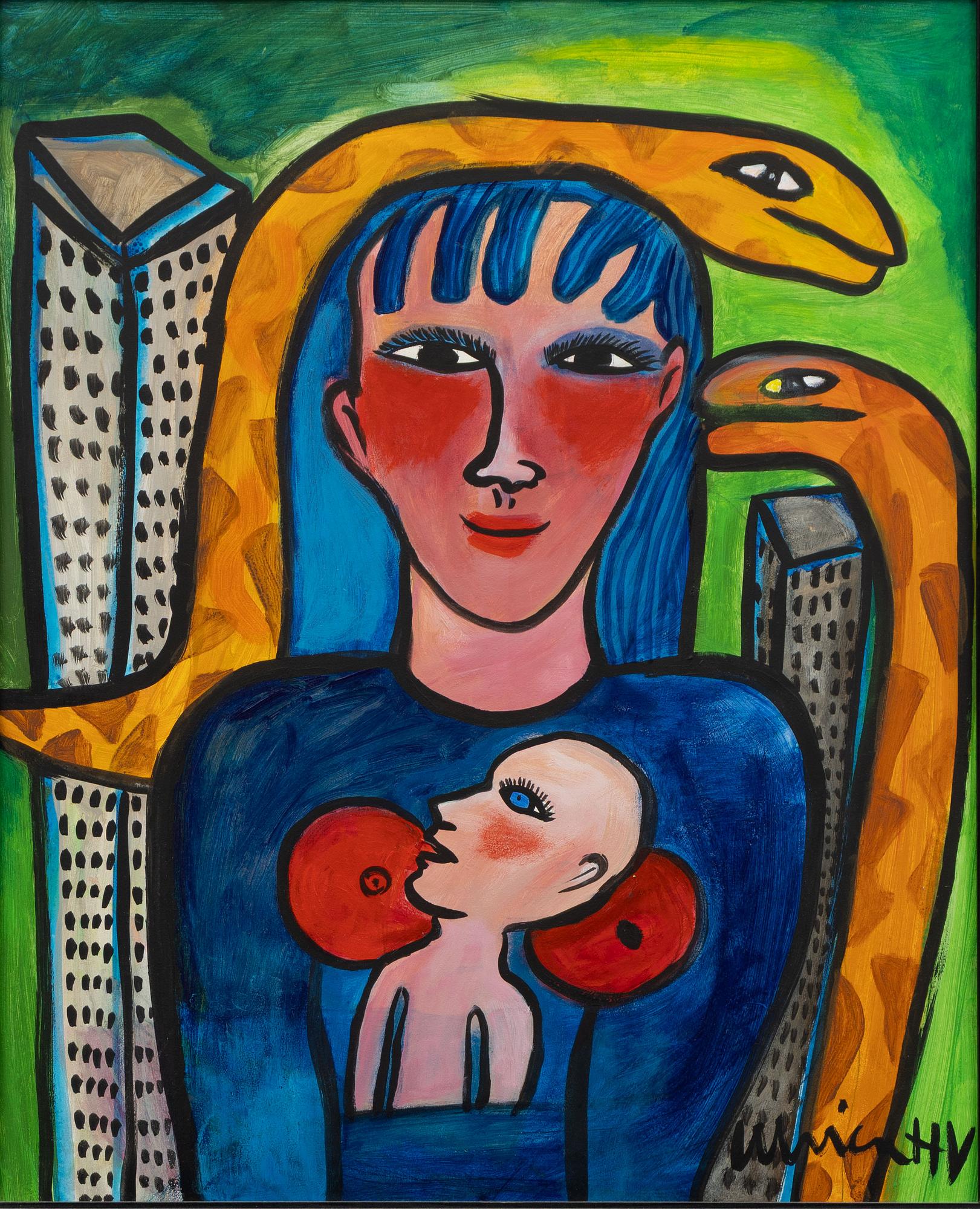Ulrica Hydman-Vallien, Woman with Child and Snakes.