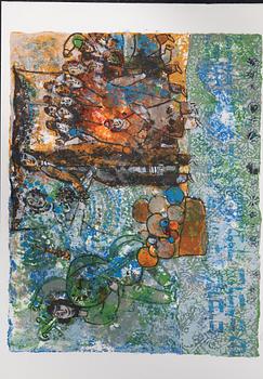 Theo Tobiasse, portfolio with 12 lithographs in colours, 1976, signed 124/200.