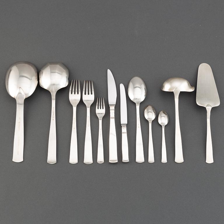 Jacob Ängman, a 'Rosenholm' silver cutlery service, GAB, (114 pieces).