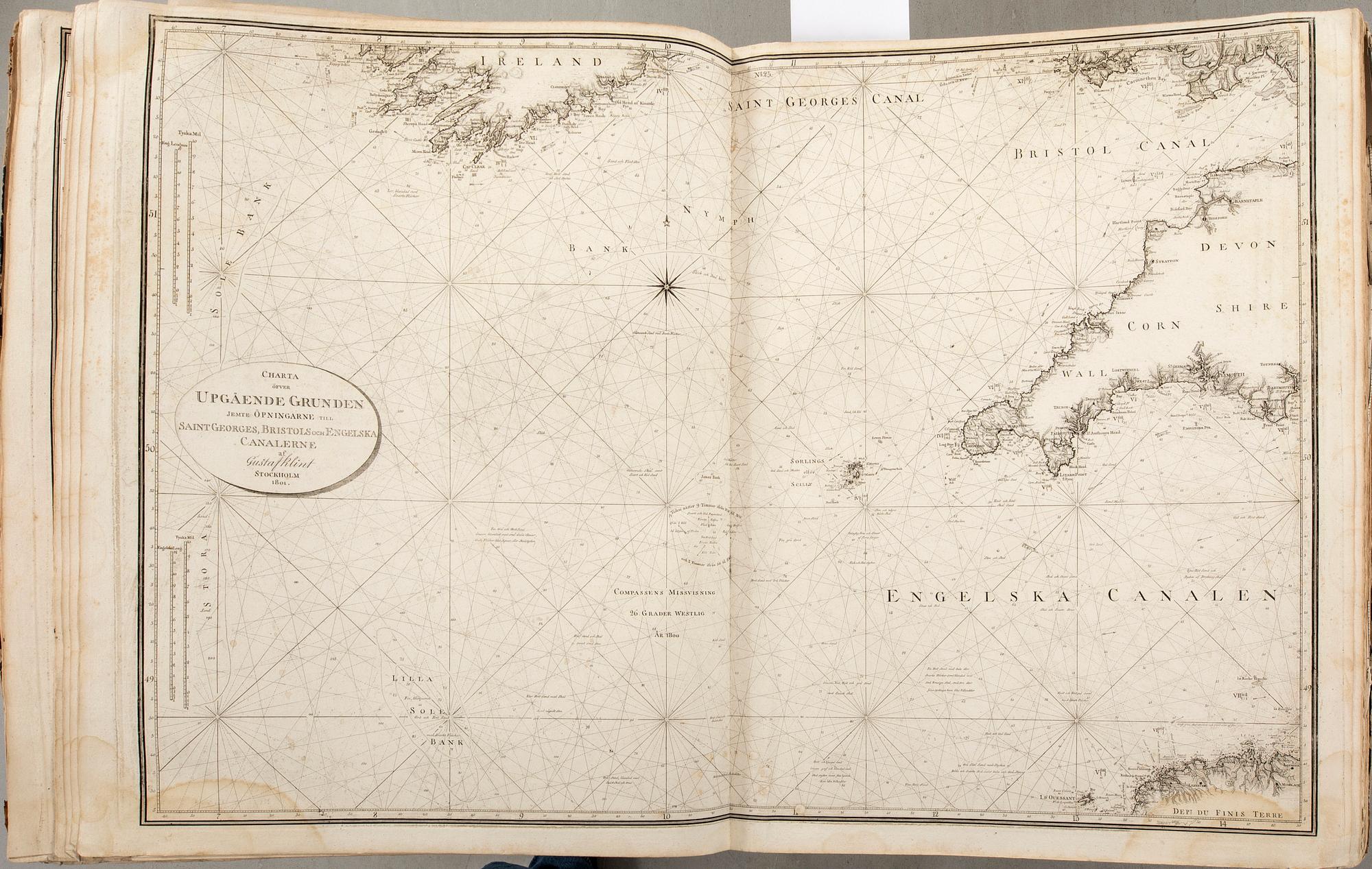Gustaf af Klint, book, "Sweden's Maritime Atlas", 1797-1815.