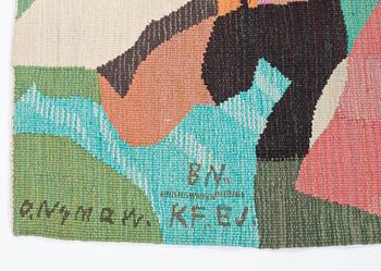 TAPESTRY. "Utflykt". Tapestry weave. 157,5 x 198,5 cm. Signed O. NYMAN. BN. KF. EJ.