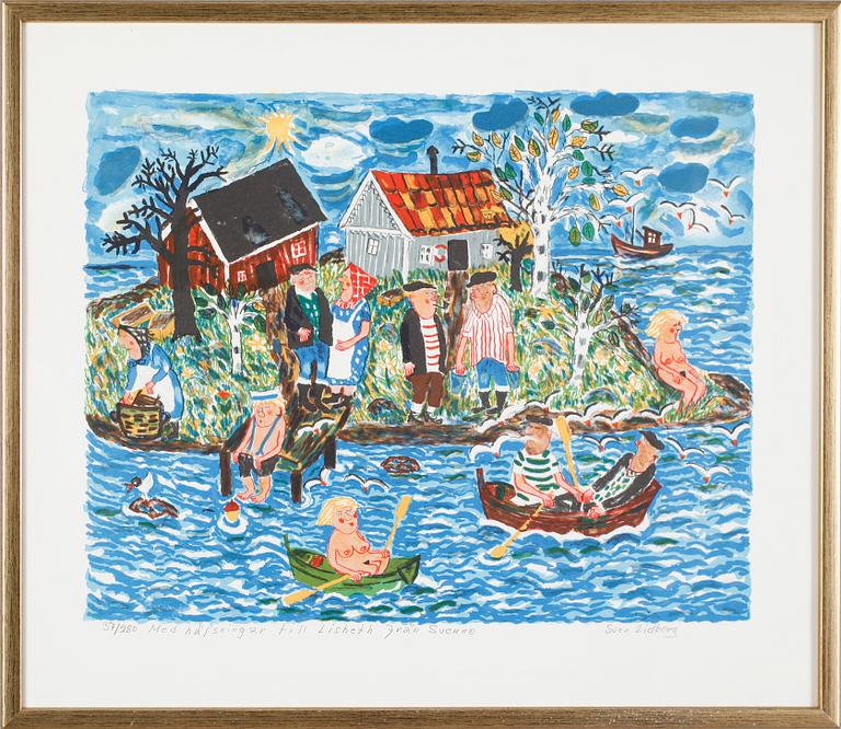 SVEN LIDBERG, färglitografi, signerad och numrerad 37/280.