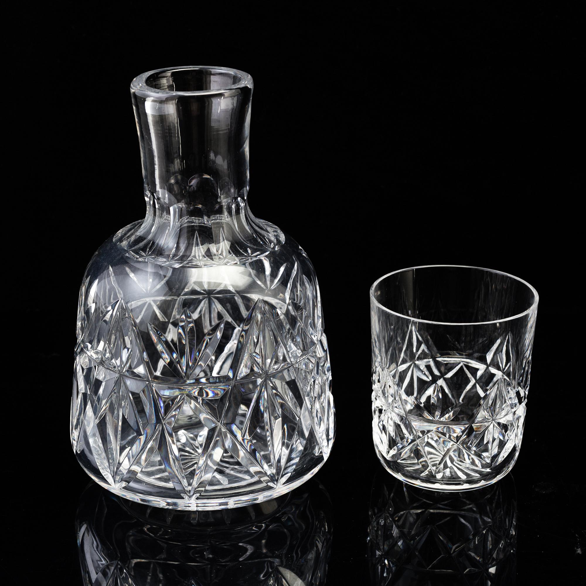 Two glass decanters, mid 20th cetury.