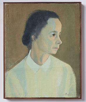 Vera Frisén, oil on relined canvas, signed.