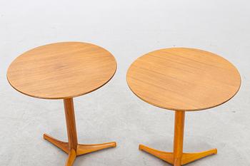 KERSTIN HÖRLIN-HOLMQUIST, a pair of "Äpplet" tables, Nordiska Kompaniet, 1960's.