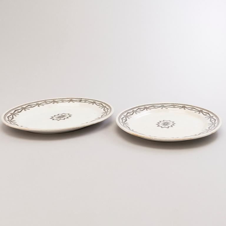 BURGESS, LEIGH & CO. Two serving platters 'Lorne'. England 1862-1867.