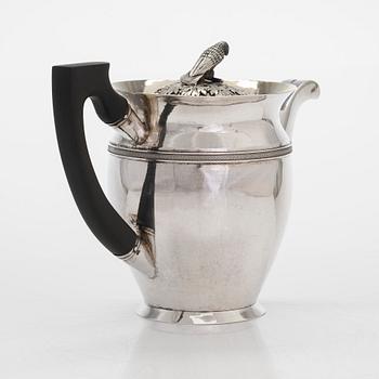 A silver coffee pot, maker's mark of N. N. Feofilov, Moscow 1816.