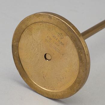 PIERRE FORSELL, ljusstakar, 3 st, mässing, "Tulpan", Skultuna Bruk.