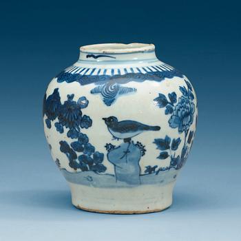 1680. A blue and white jar, Ming dynasty, 17th Century.
