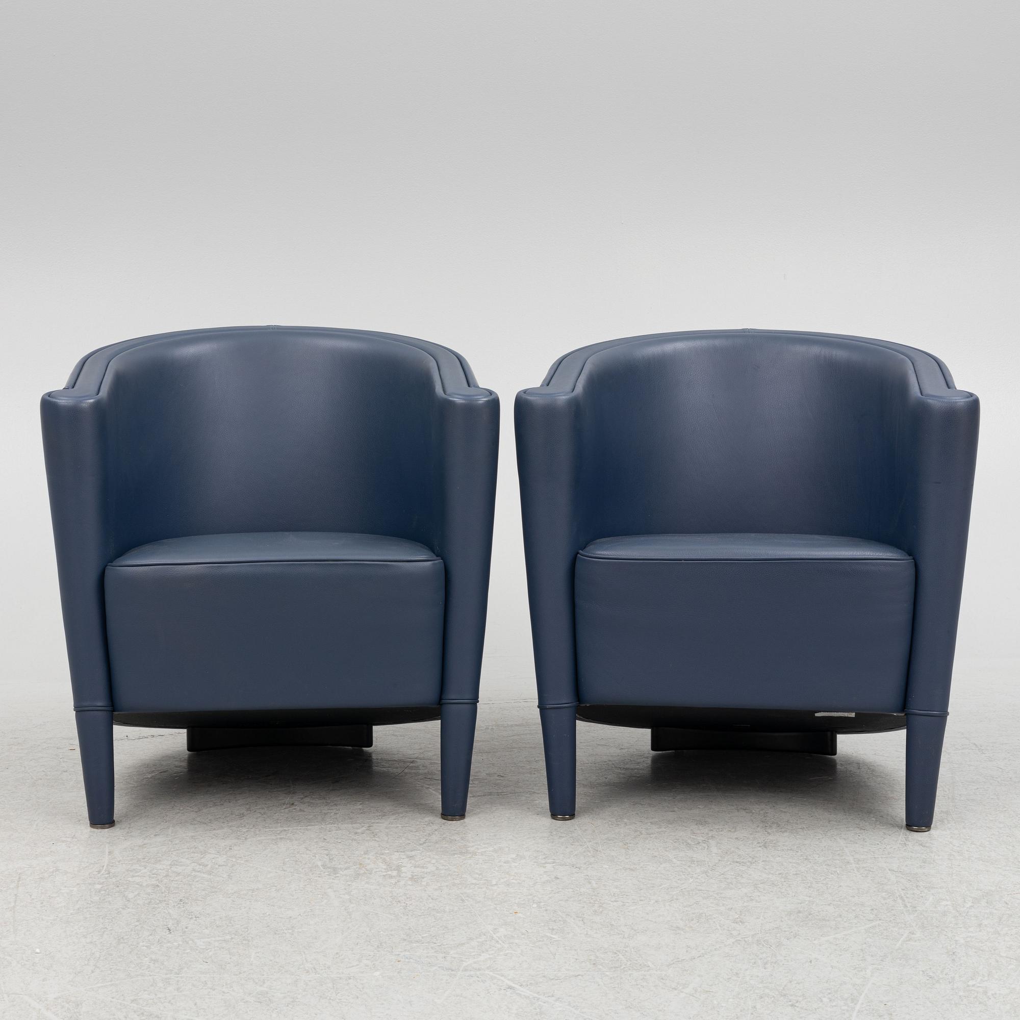 Antonio Citterio, a pair of "Rich" armchairs, Moroso, Italy.