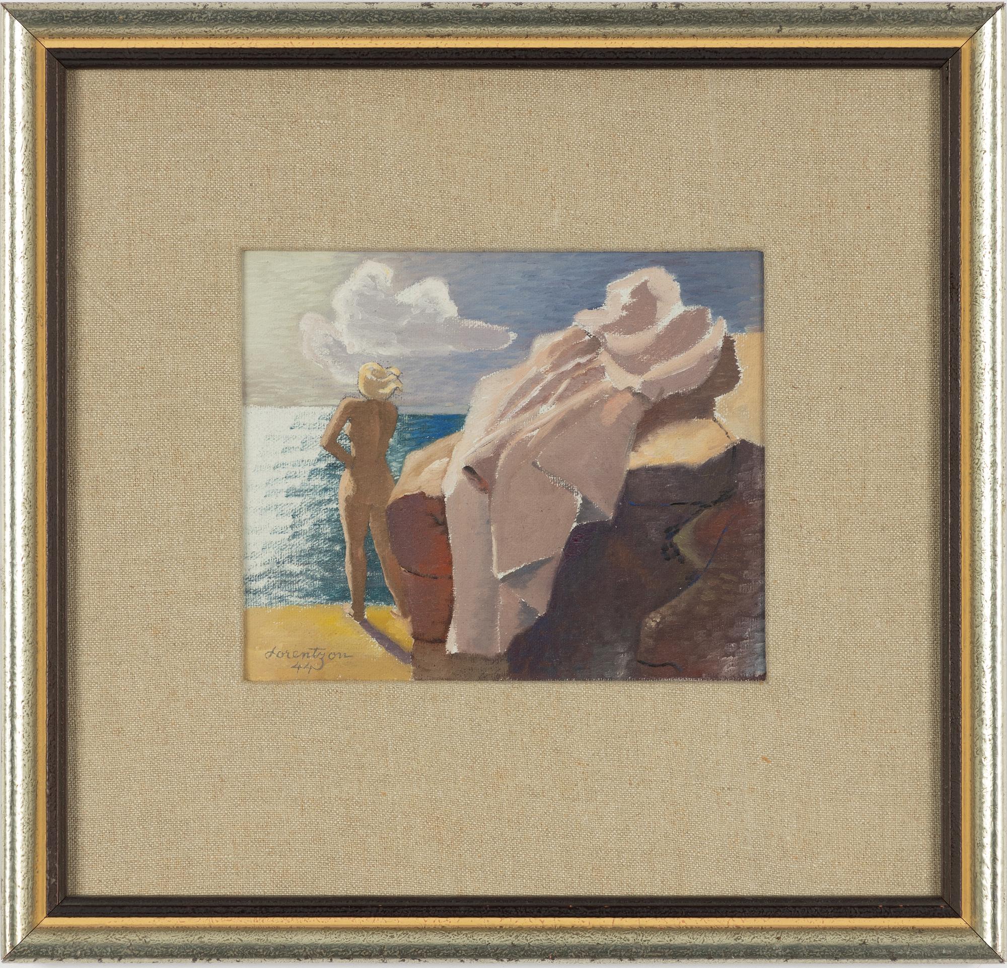 Waldemar Lorentzon, På stranden.