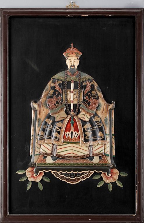 PANELER ett par, Kina 1900-tal.