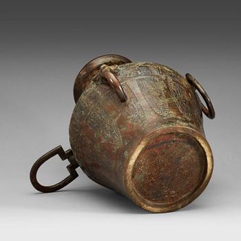 An archaistic bronze vessel, presumably Ming dynasty (1368-1644), or older.