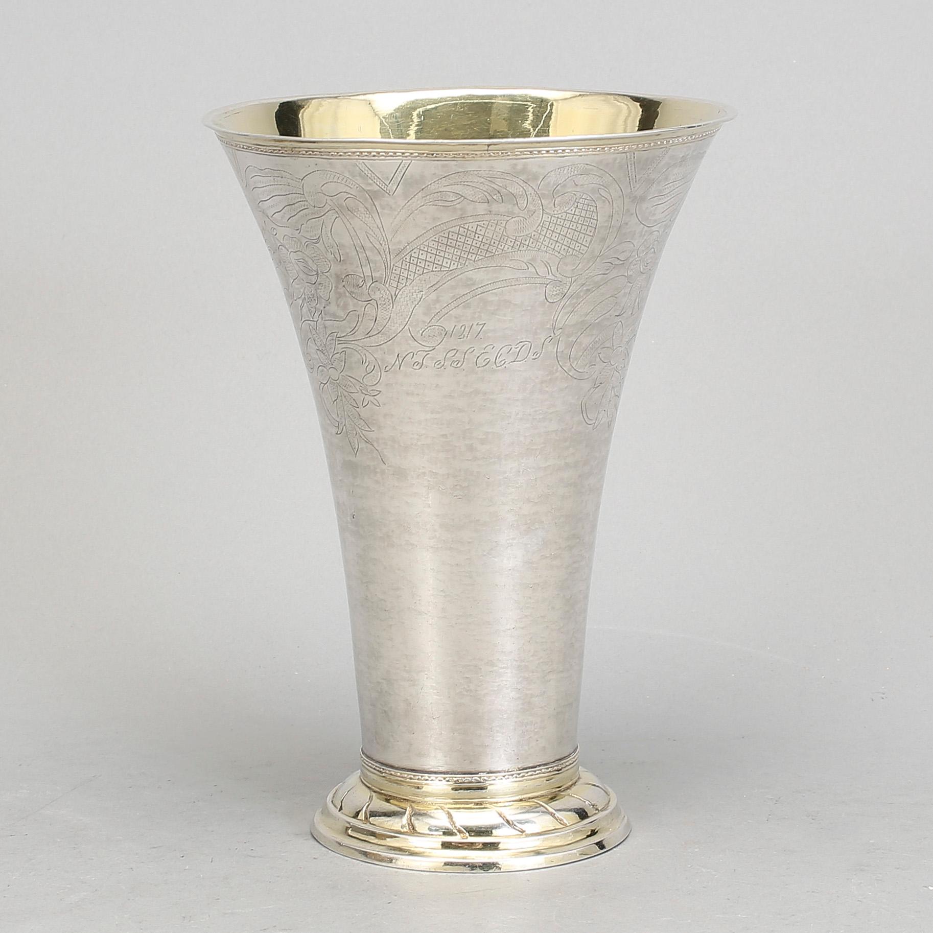 BÄGARE, silver, Alexander Magnus Lundström, Visby, 1817. Vikt ca 395g.