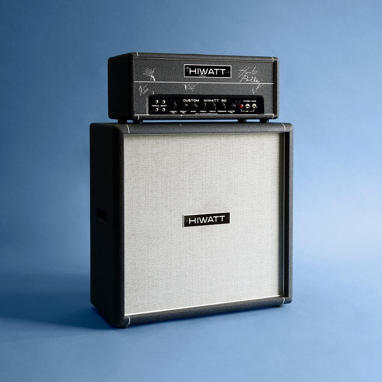 The Hives, Hiwatt "Custom 50", signed amplifier and speaker ca 2010.