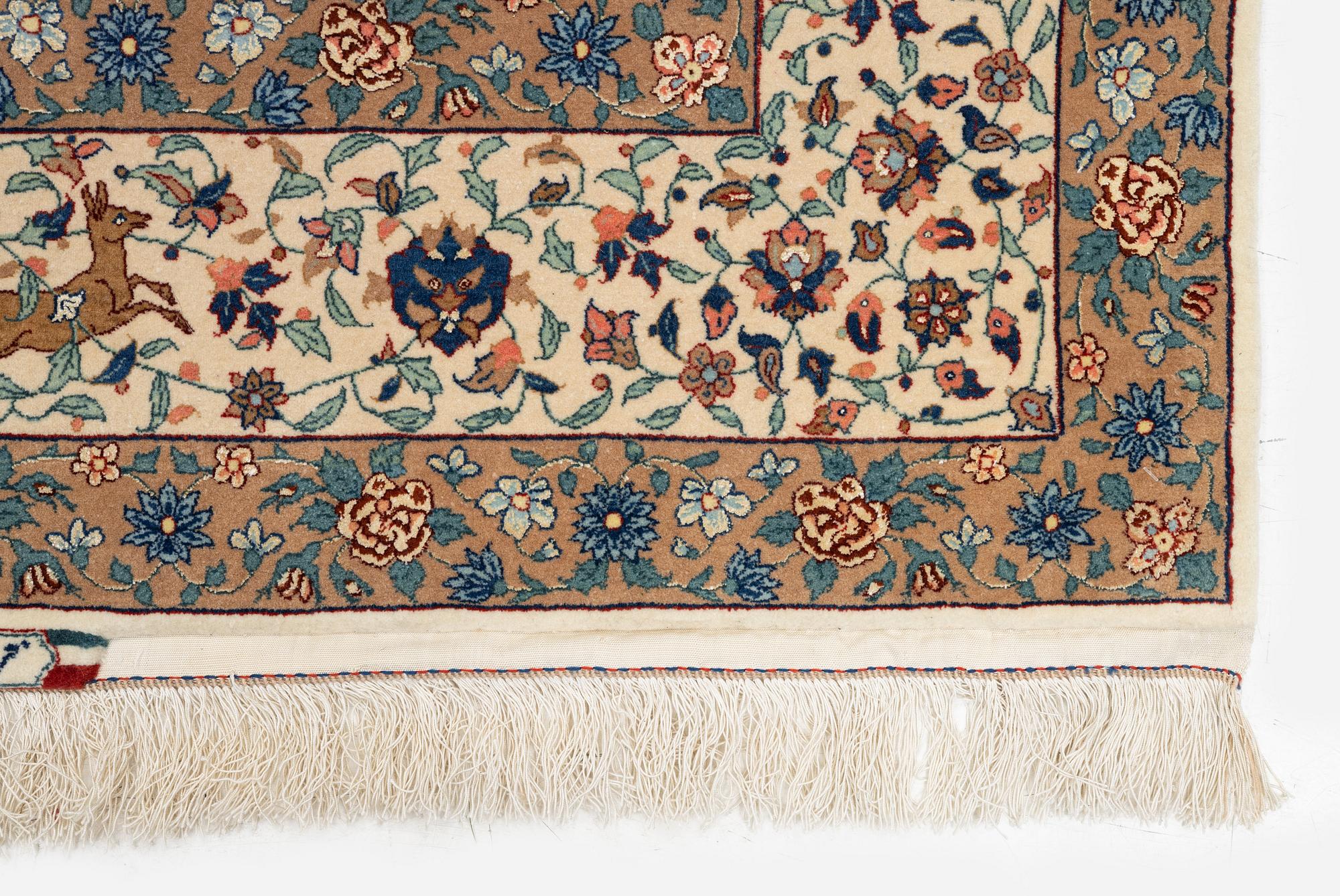 An Isfahan rug signed Seirafian (Ali Seirafian), central Persia c. 201 x 131 cm.