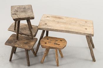 FIVE STOOLS.