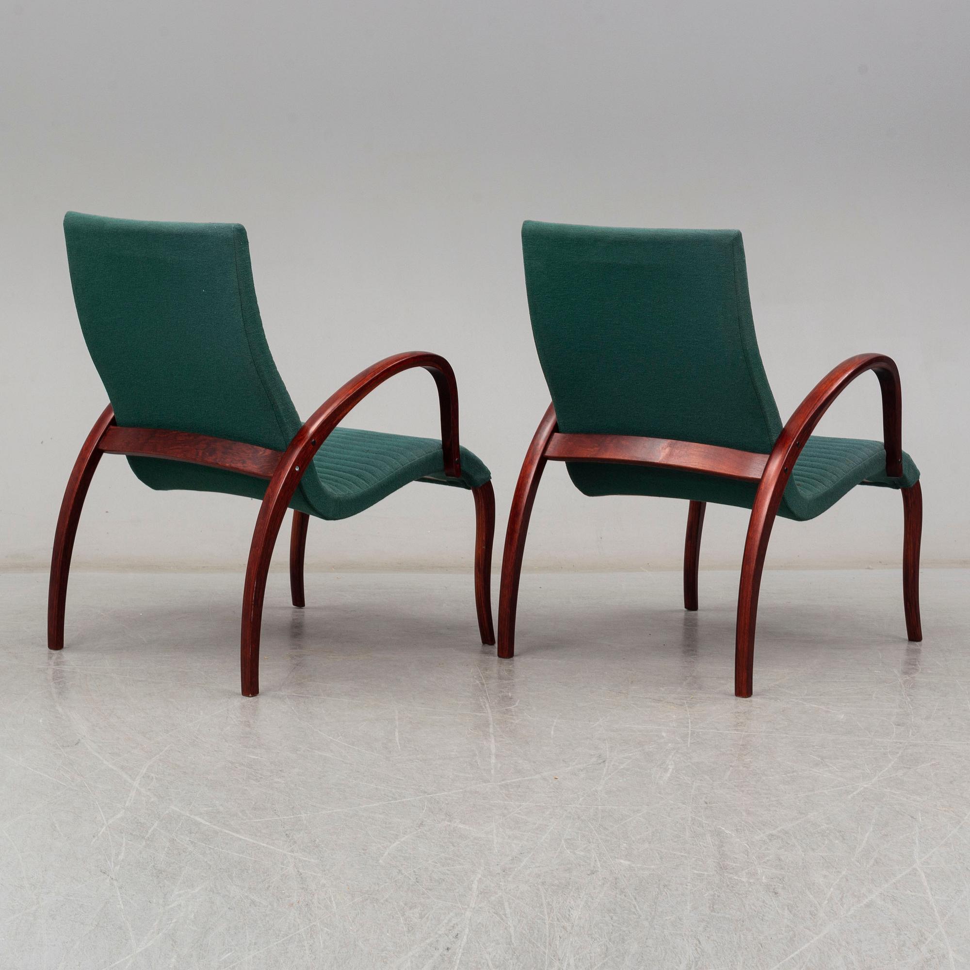 MARKKU PAKKANEN, a pair of 'Harlekiini' easy chairs, Asko, late 20th Century.