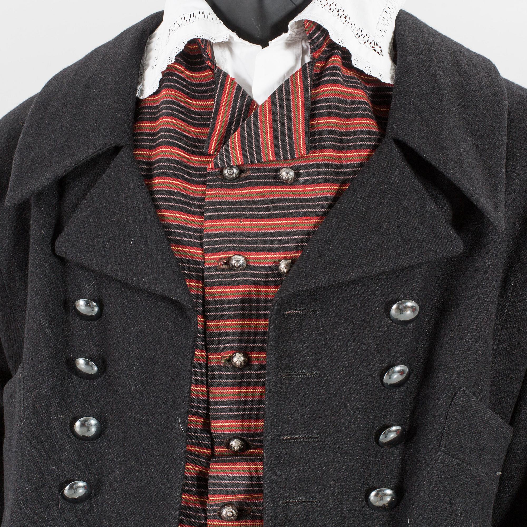 A Swedish male folklore costume from Luggude Skåne, later part of the 20th entury.