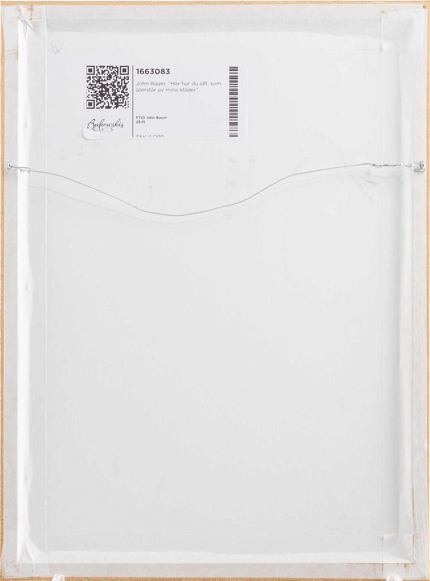 John Bauer, "Här har du allt, som återstår av mina kläder".