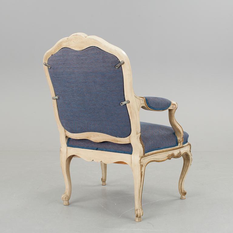 KARMSTOL, sekelskiftet 1900. Rokokostil.