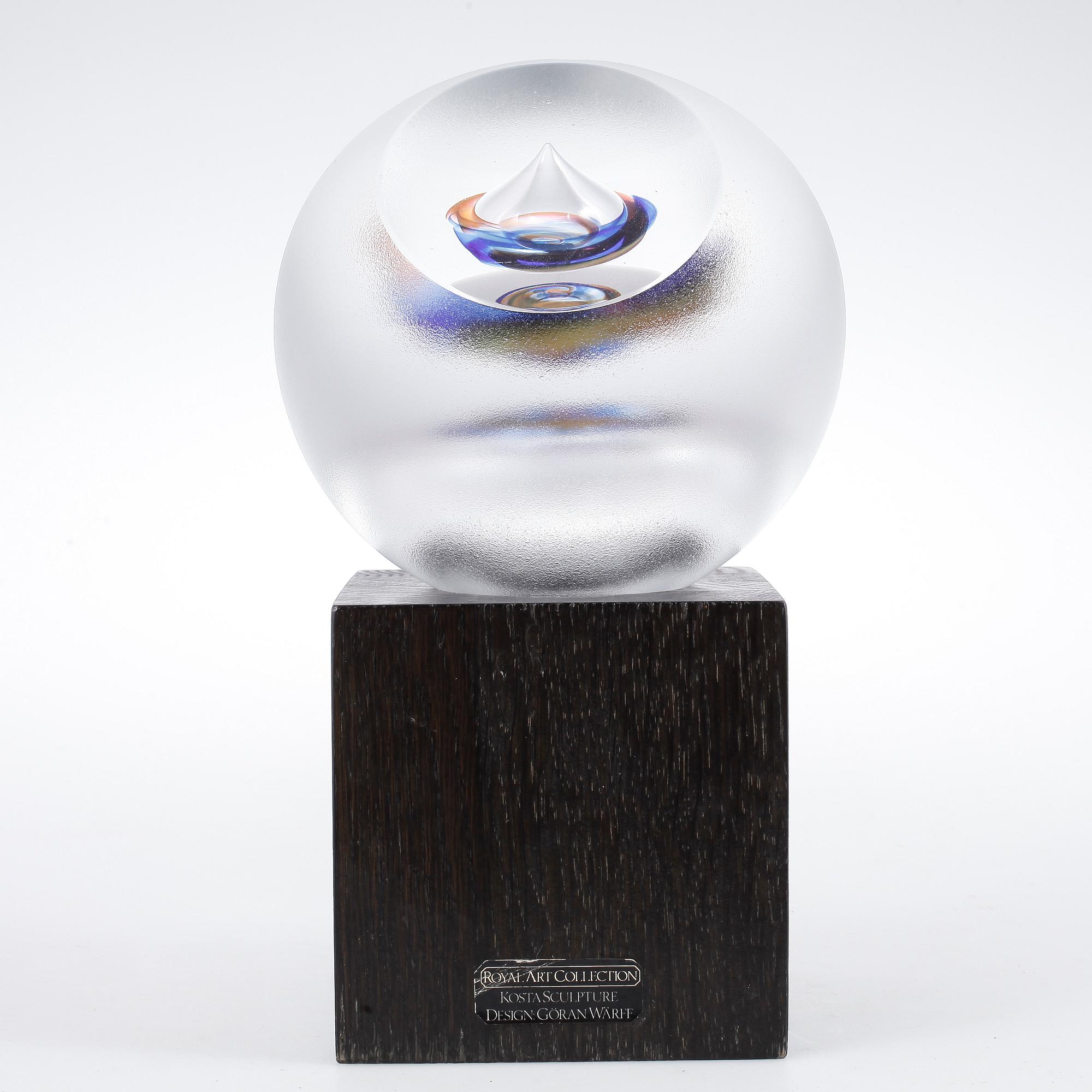 GÖRAN WÄRFF, skulptur, glas, Kosta.