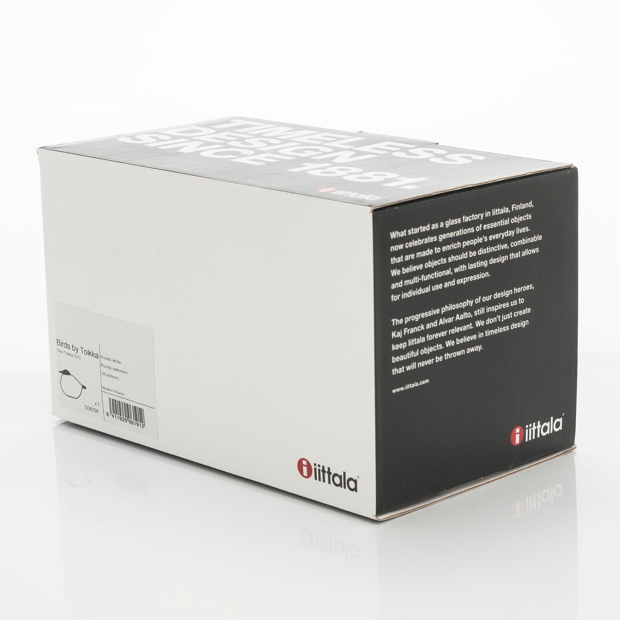 Oiva Toikka, glasfågel, "Kuulas". Signerad O. Toikka Nuutajärvi.