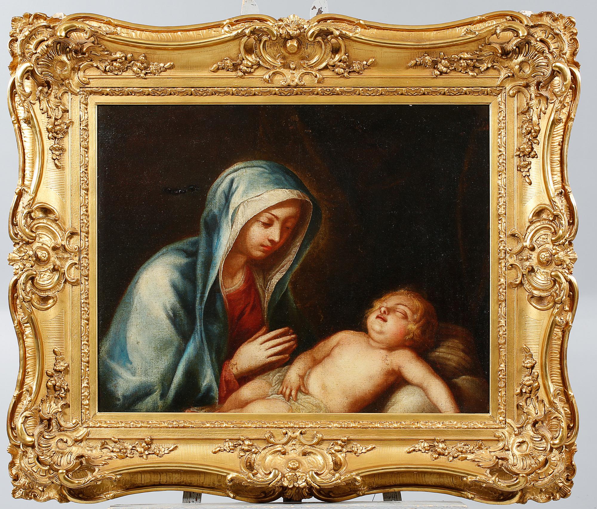 OKÄND KONSTNÄR, olja på duk, osignerad, 1800-tal.