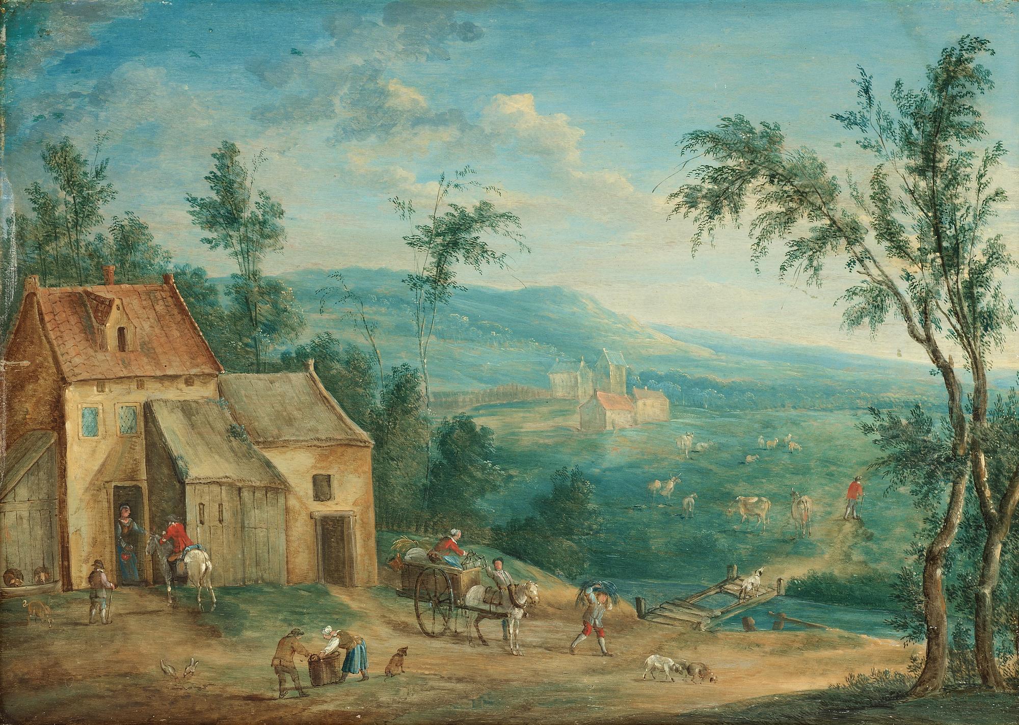 JOSEPH VAN BREDAEL, hans krets, olja på pannå.