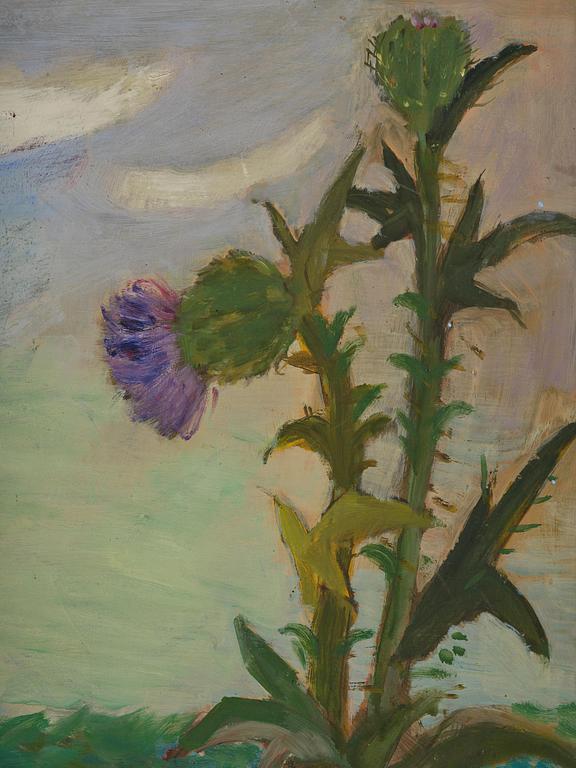 Olle Olsson-Hagalund, Red cow by the sea.