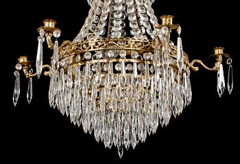 LJUSKRONA, gustaviansk stil, 1900-talets andra hälft. Höjd 60 cm.