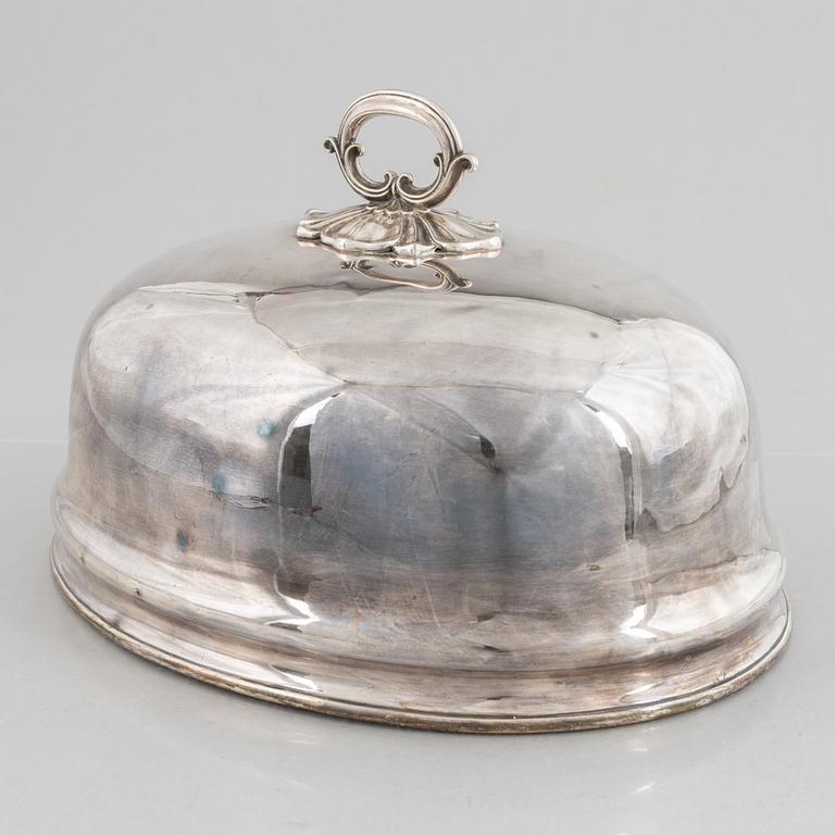 An English plate food dome cover, mark of Elkington & Company, Birmingham 1851.