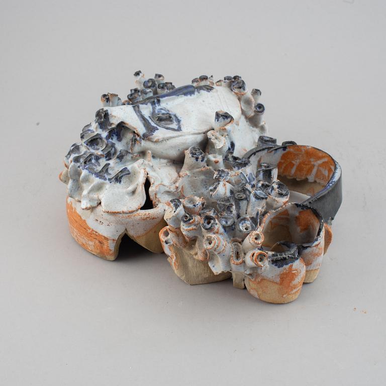 Hertha Hillfon, a ceramic wall sculpture, signed.