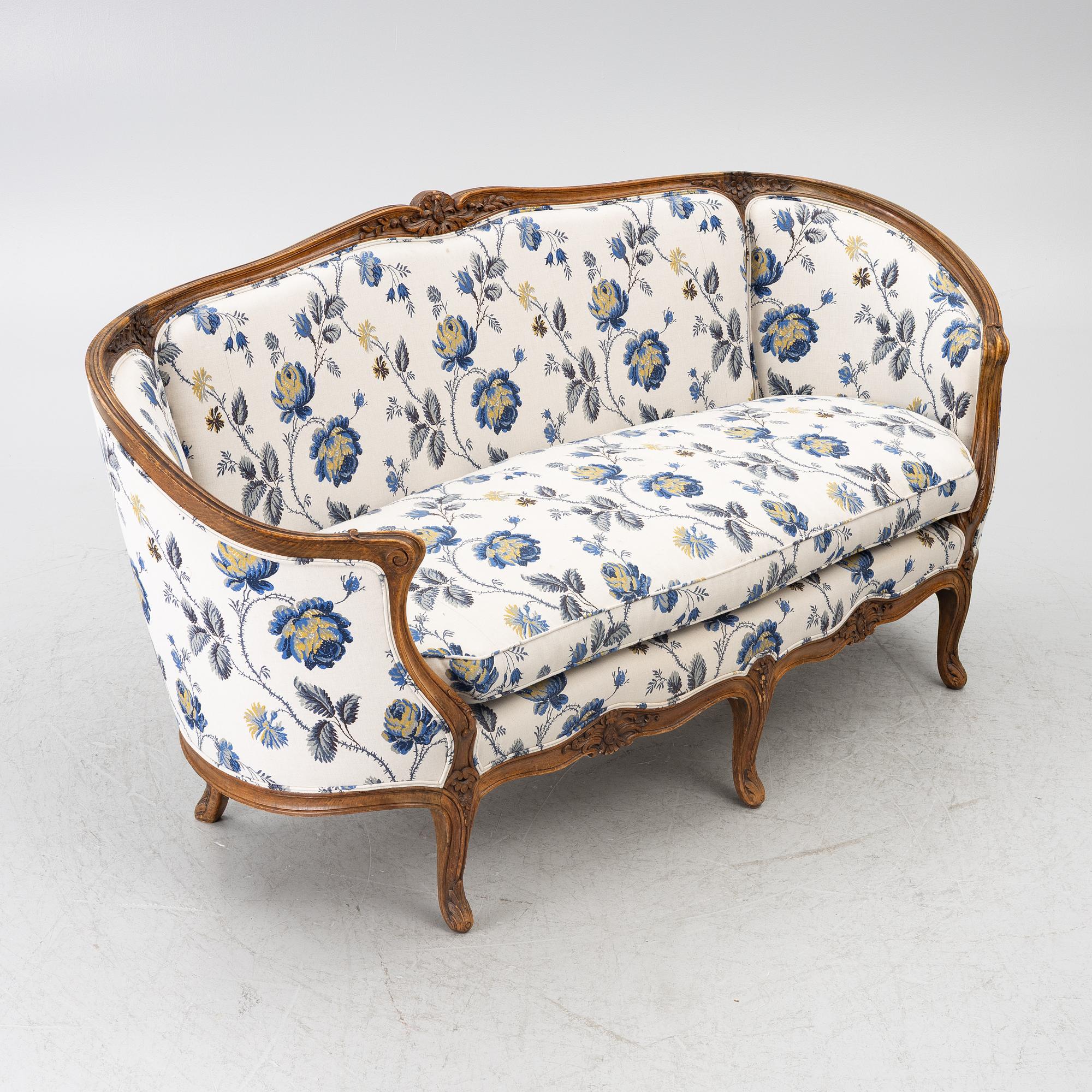 Sofa, Louis XV style, circa 1900.