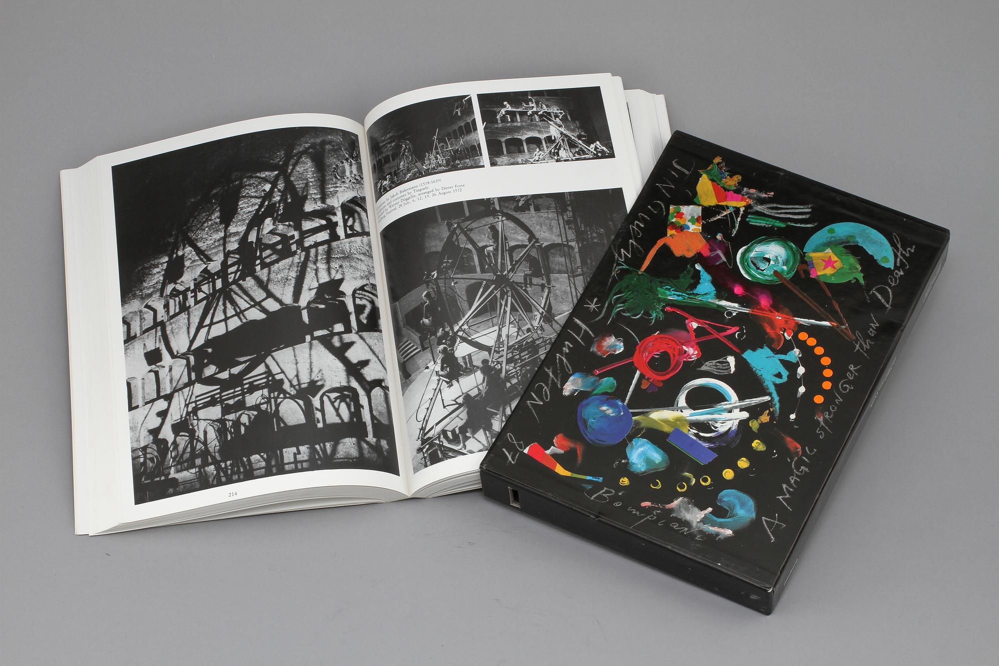 KONSTKATALOG, "Document aspect 61", samt BOK, Jean Tinguely, "A Magic Stronger than Death".