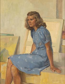 Gunnar Wallentin, Girl in a Blue Dress.