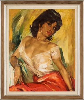 CHARLES ROKA, olja på duk, signerad.