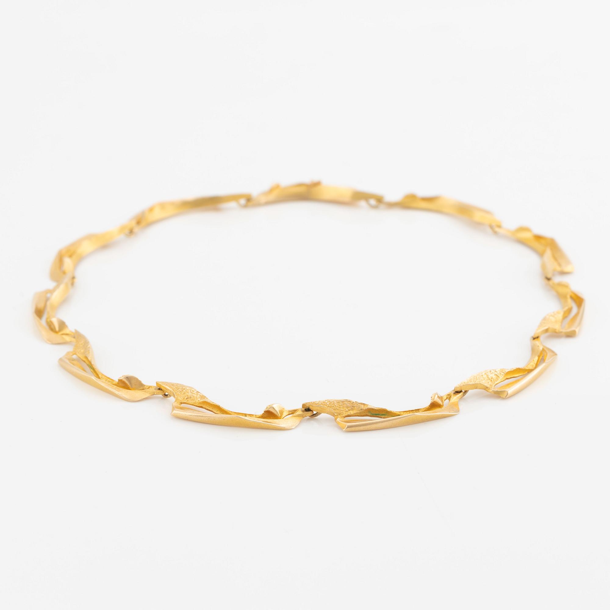 Björn Weckström, necklace, "Shadows of the Convoy", 14K gold. Lapponia 1976.