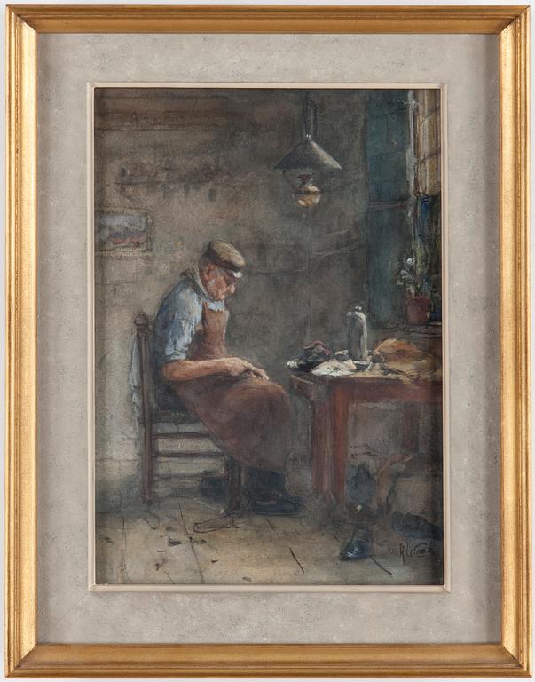 ADOLF LE COMTE, Akvarell, signerad.