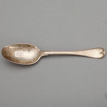 MATSKEDAR, 5 st, silver, bla Lars Boye och Petter Eneroth, Stockholm, 1700-tal. Tot ca 286 gram.
