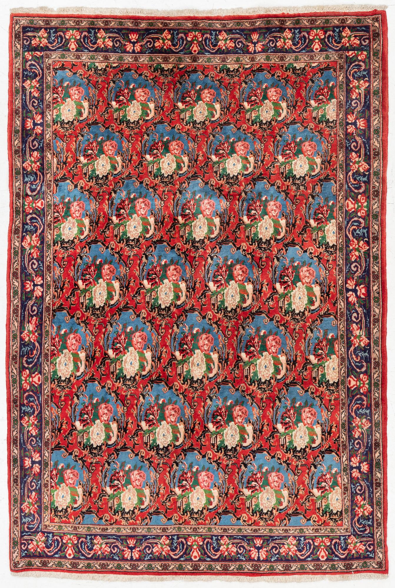 Matta, semiantik sk Rosen Bidjar, västra Persien, ca 212 x 143 cm.