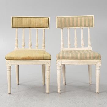 Chairs, 12 pcs, Gustavian, circa 1800.