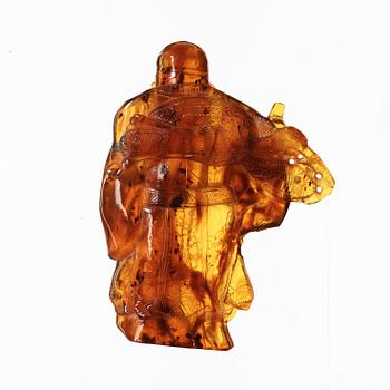 An amber figurine, Qing dynasty (1644-1912).