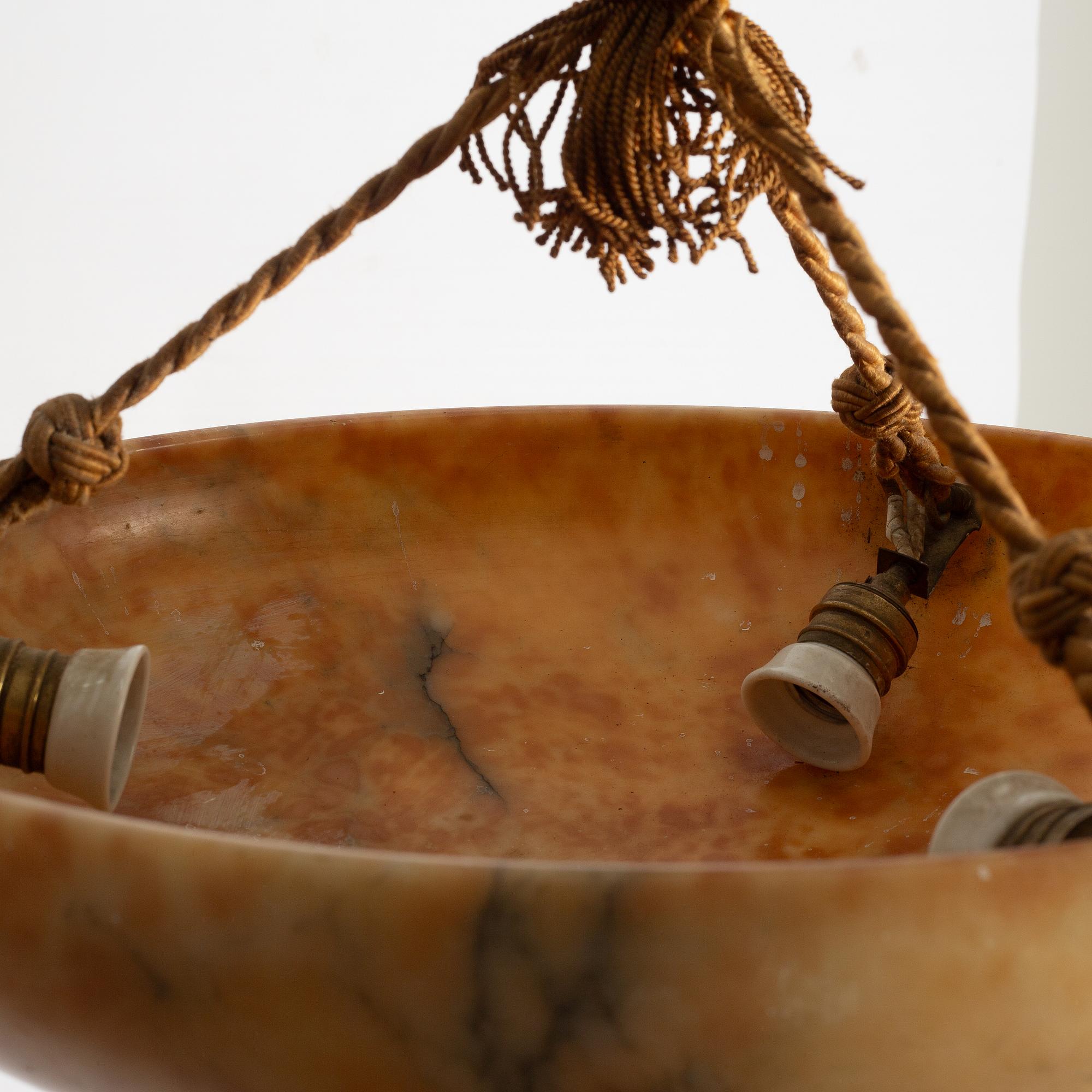 An alabaster ceiling lamp, 1920s.