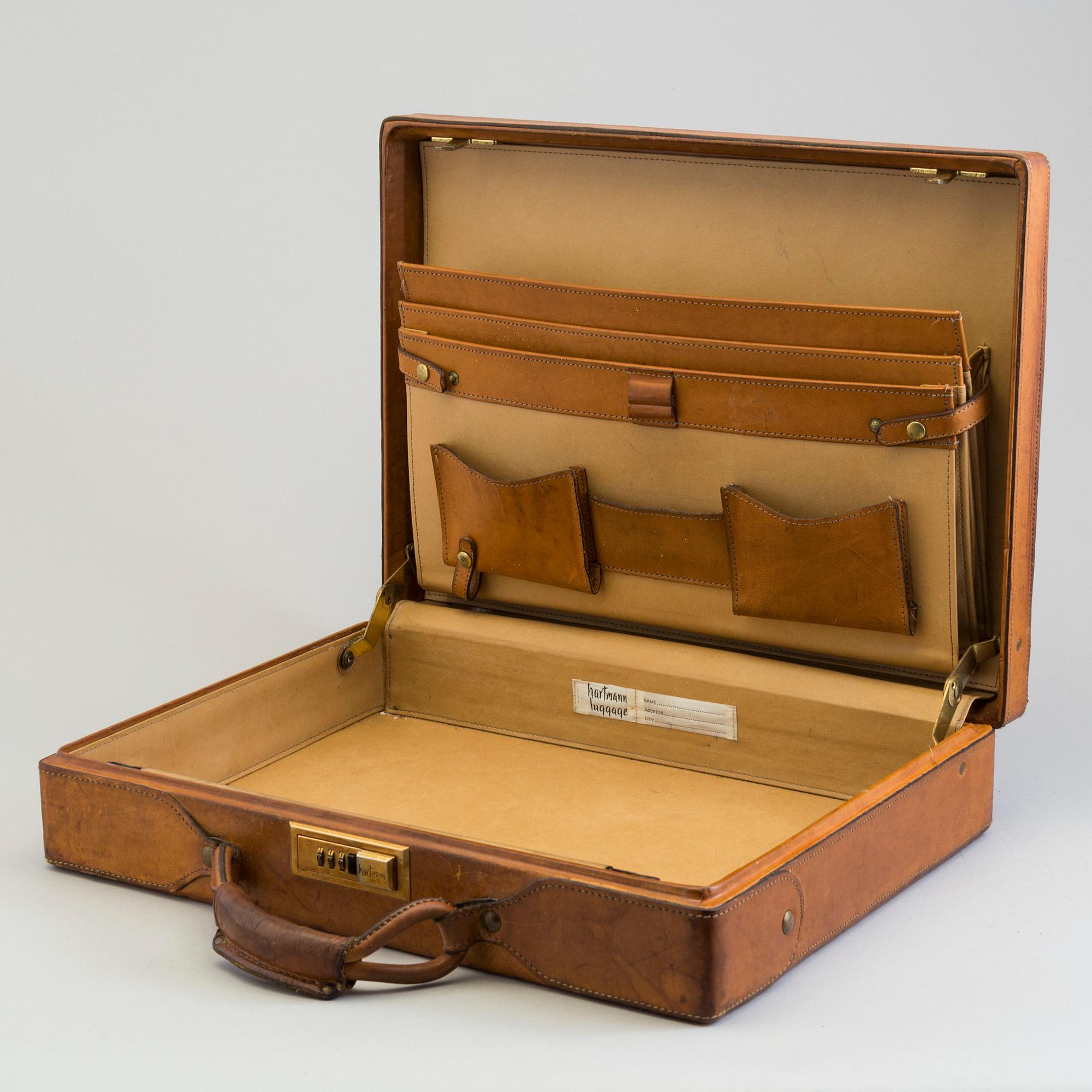 A leather brifcase, Hartman.