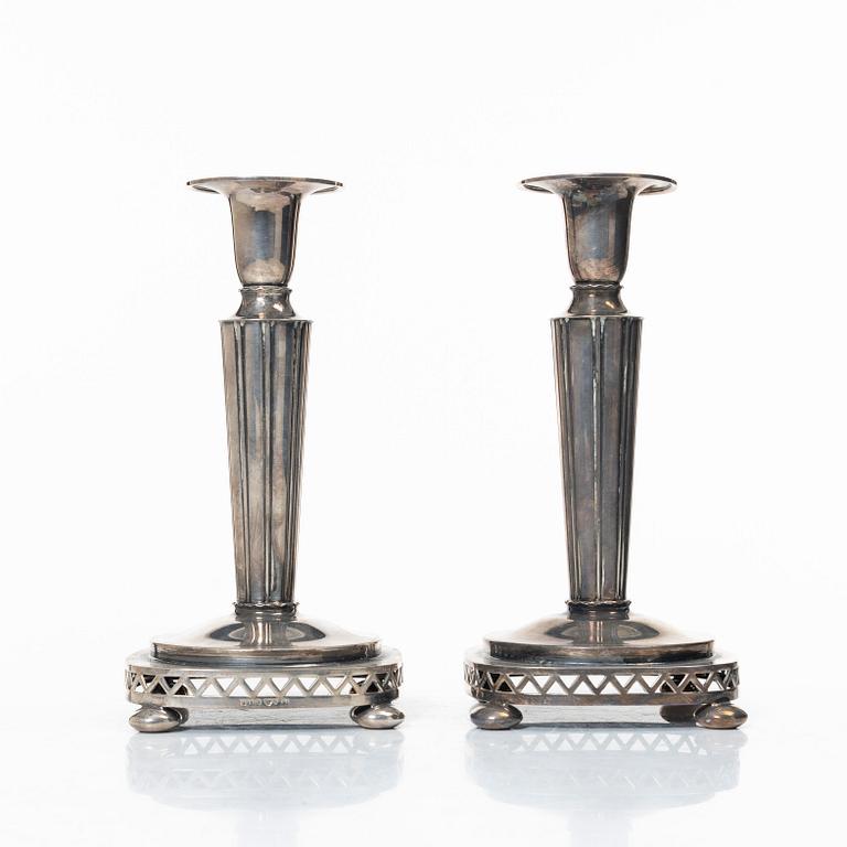 A pair of silver candlesticks, Tenn & Silver AB, Gothenburg, 1941.