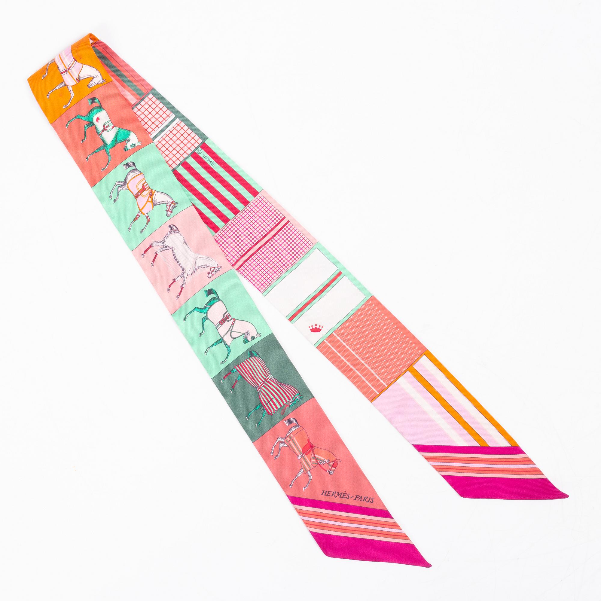 Hermès, a 'Twilly' scarf.